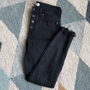 Madewell 9” skinny jeans Berkley Black Button fly